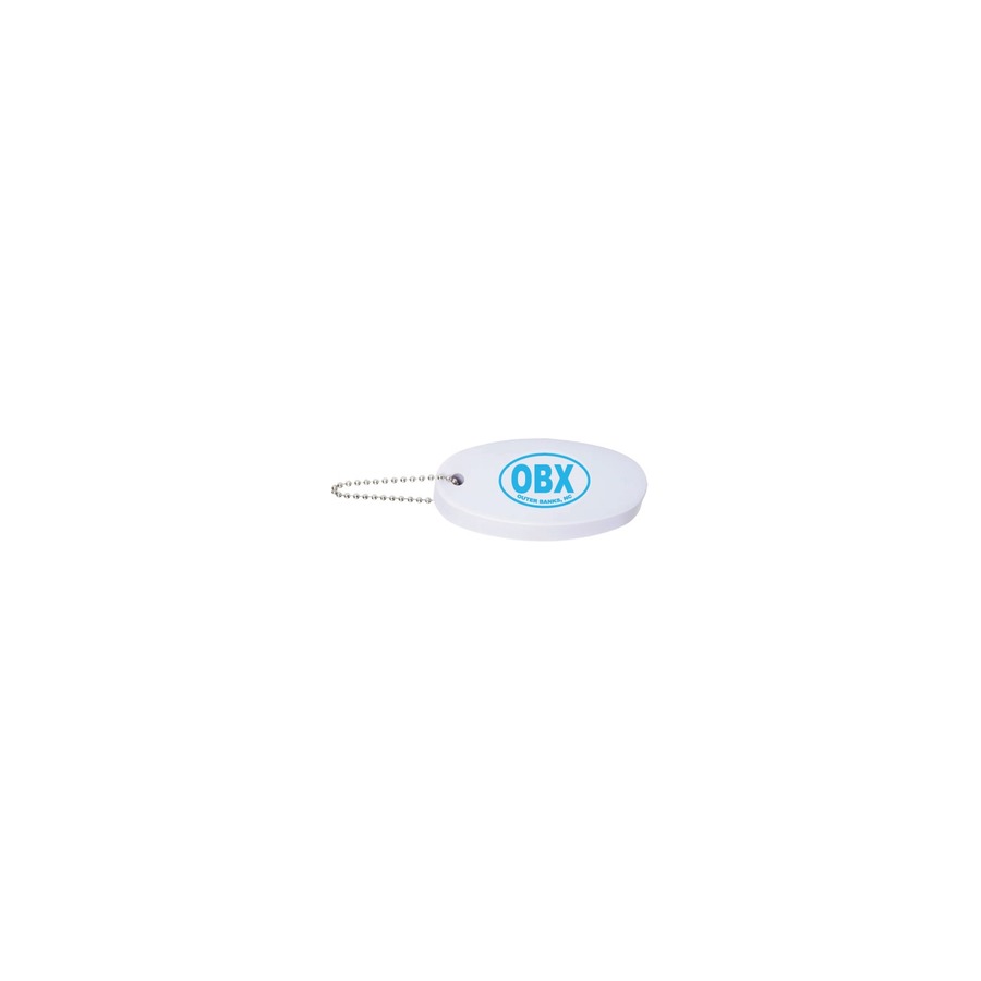 [74113] FOAM FLOATABLE BOAT KEYRING OBX OVAL 2SIDED BLUE