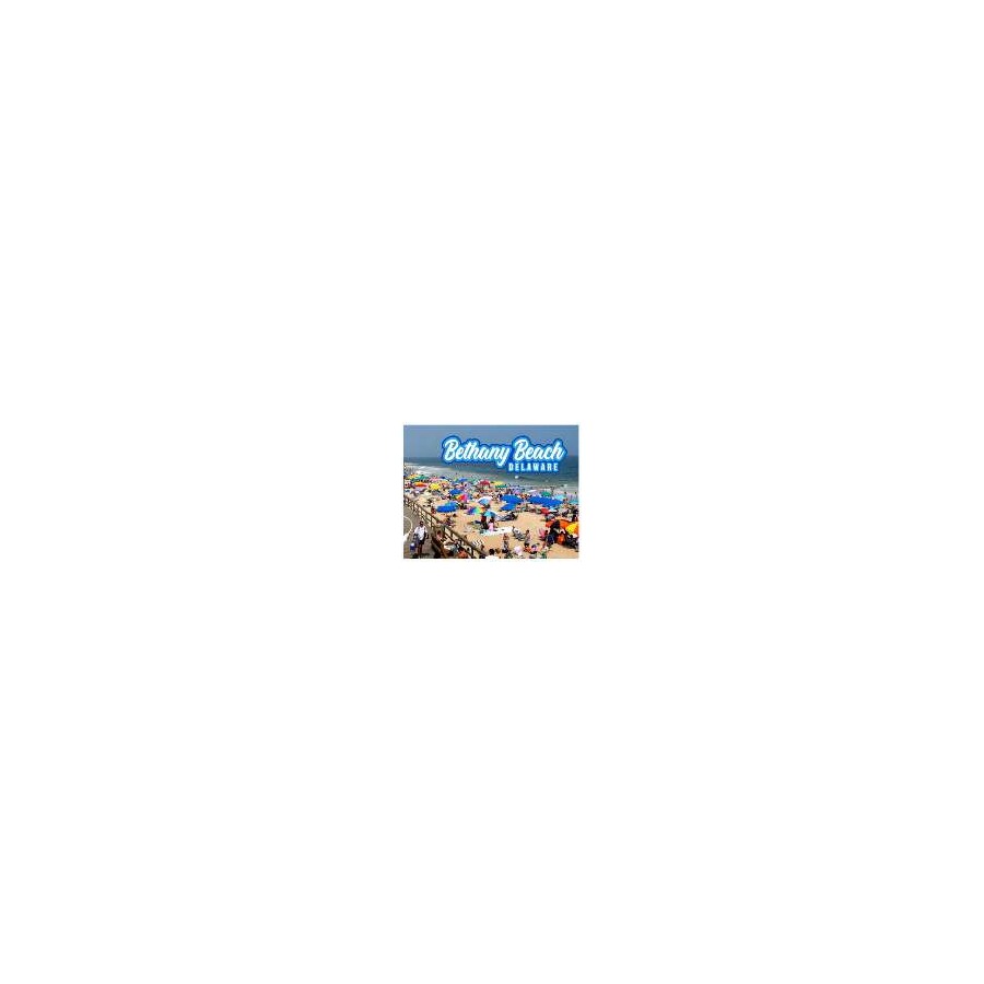 PVC EMBOSSED MAGNET BB BEACH BOARDWALK WITH GOLD HIGHLIGHTS