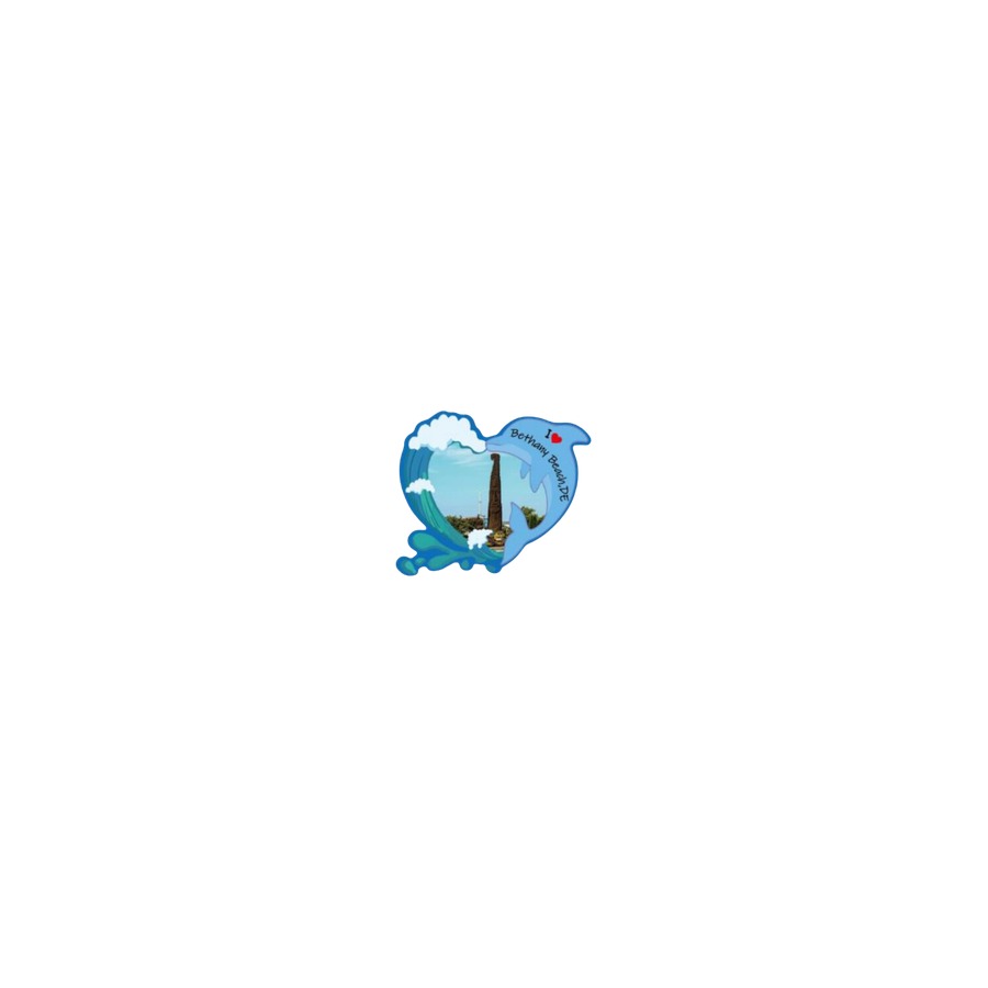 DOLPHIN HEART BB BETHANY TOTEM EPOXY 2-LEVEL DECO MAGNET