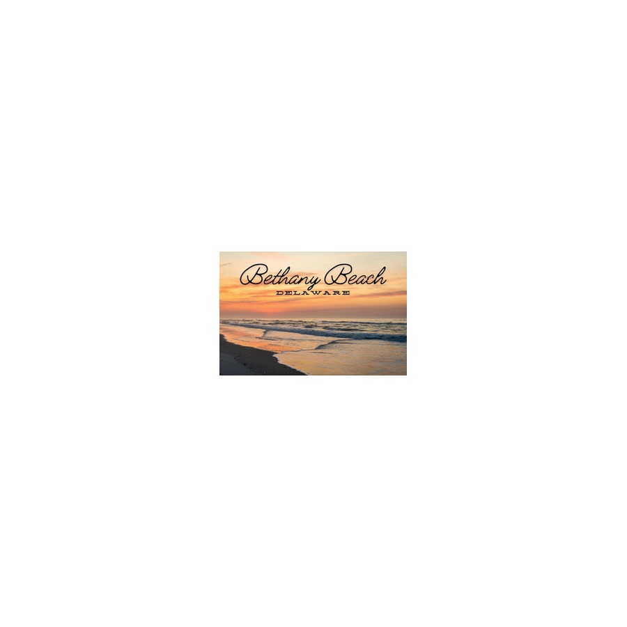 [77532] BB SUNSET WAVES BETHANY BEACH 2X3 METAL MAGNET