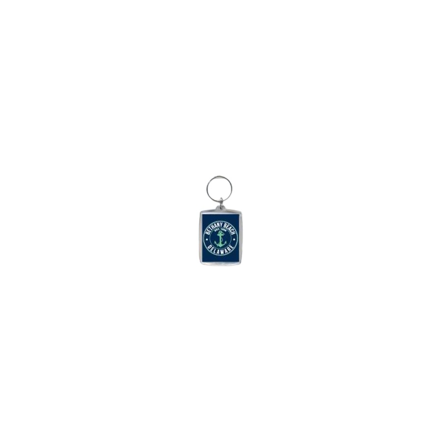 DELAWARE FLAG LUCITE KEYRING