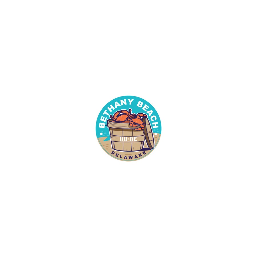 BB BETHANY BEACH CRAB BUSHEL PORC. ORNAMENT 3" SUB.