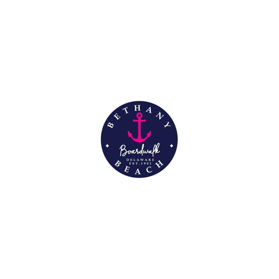 [77584] BB BETHANY ANCHOR BOARDWALK NAVY/PINK 2.25" ROUND MAGNET