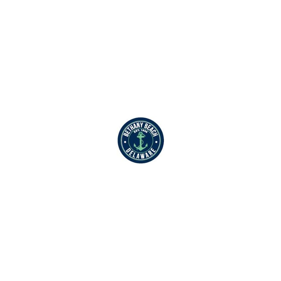 [77633] BB DE NAVY TEAL ANCHOR 2.25" ROUND MAGNET