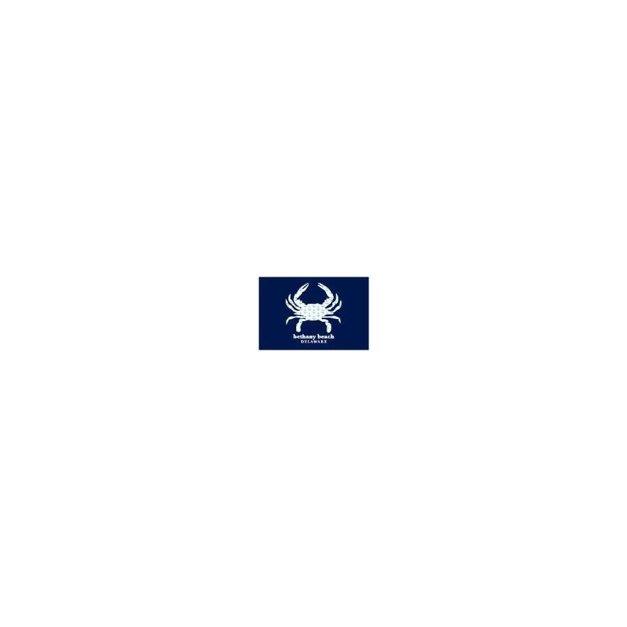 [77689] BB DE NAVY TEAL CRAB ANCHOR PATTERN 2X3 METAL MAGNET