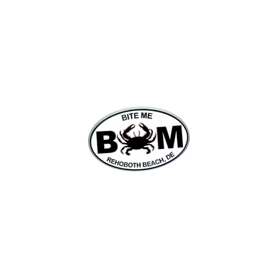 THIN DECO MAGNET OVAL BITE ME CRAB REHOBOTH