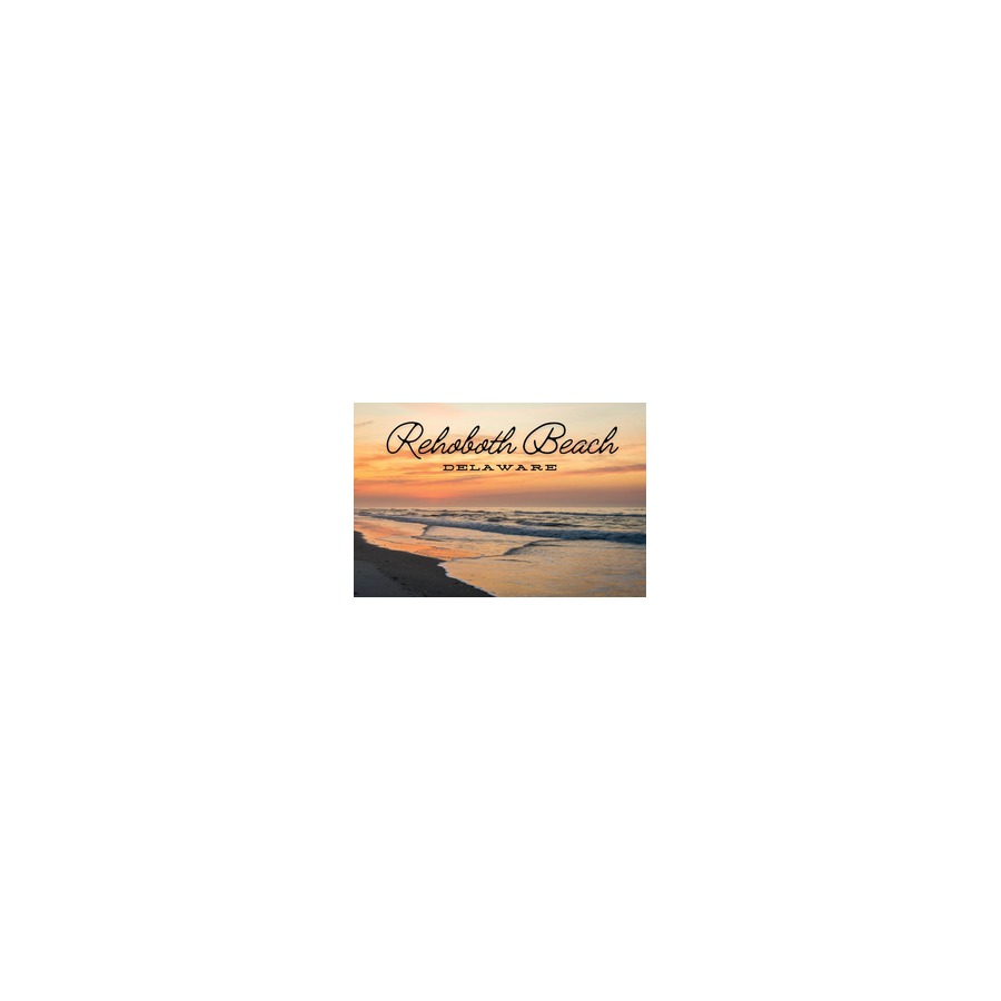 RB SUNSET WAVES REHOBOTH BEACH 2X3 METAL MAGNET