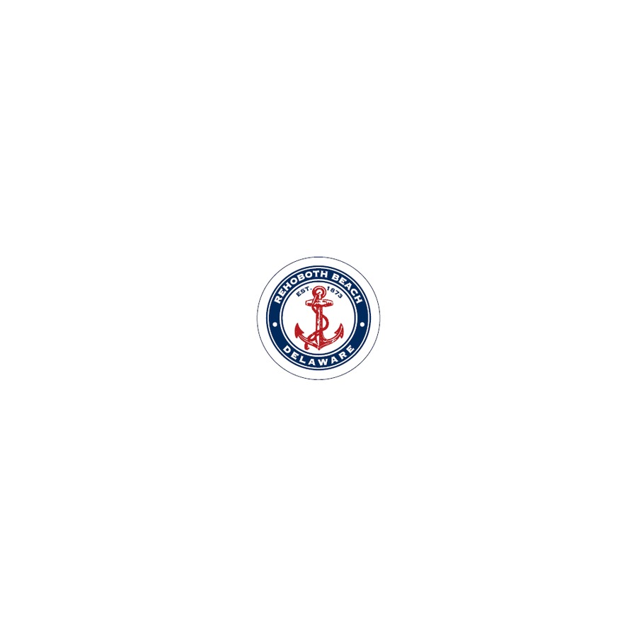 RB DE RED NAVY ANCHOR 2.25" ROUND MAGNET