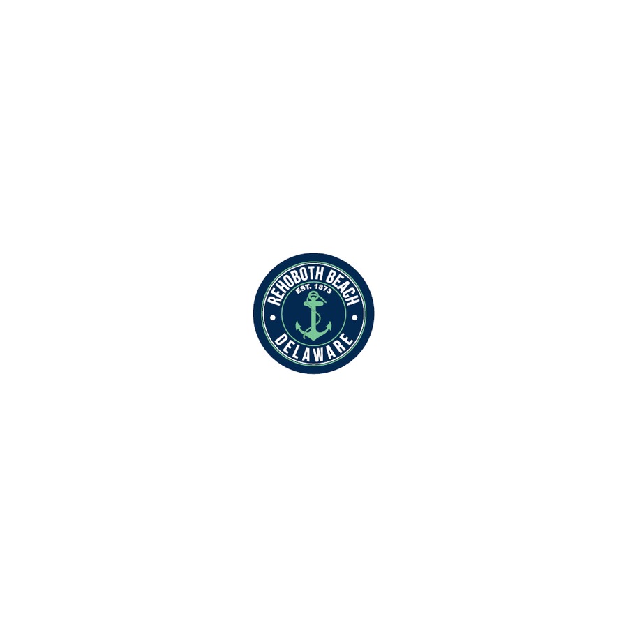 RB DE NAVY TEAL ANCHOR 2.25" ROUND MAGNET
