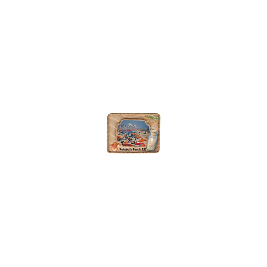 RB REHOBOTH BEACH W/ SAND BOTTLE EPOXY DECO MAGNET