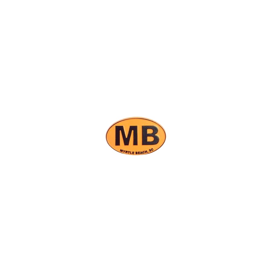 [82804] MAGNET RUBBER MB OVAL BLACK ON NEON ORANGE (SAME MOLD AS 01261)