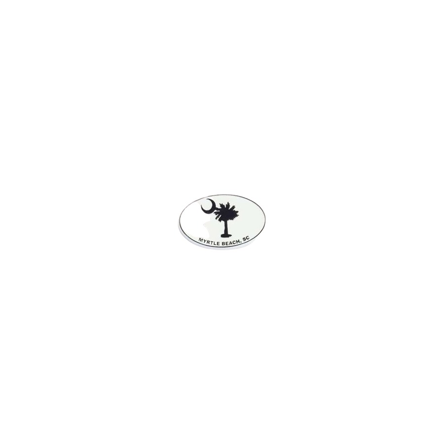 [82964] MAGNET RUBBER MB PALMETTO BLACK ON WHITE