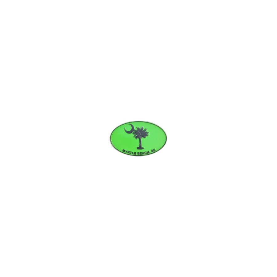 MAGNET RUBBER MB PALMETTO BLACK ON NEON GREEN