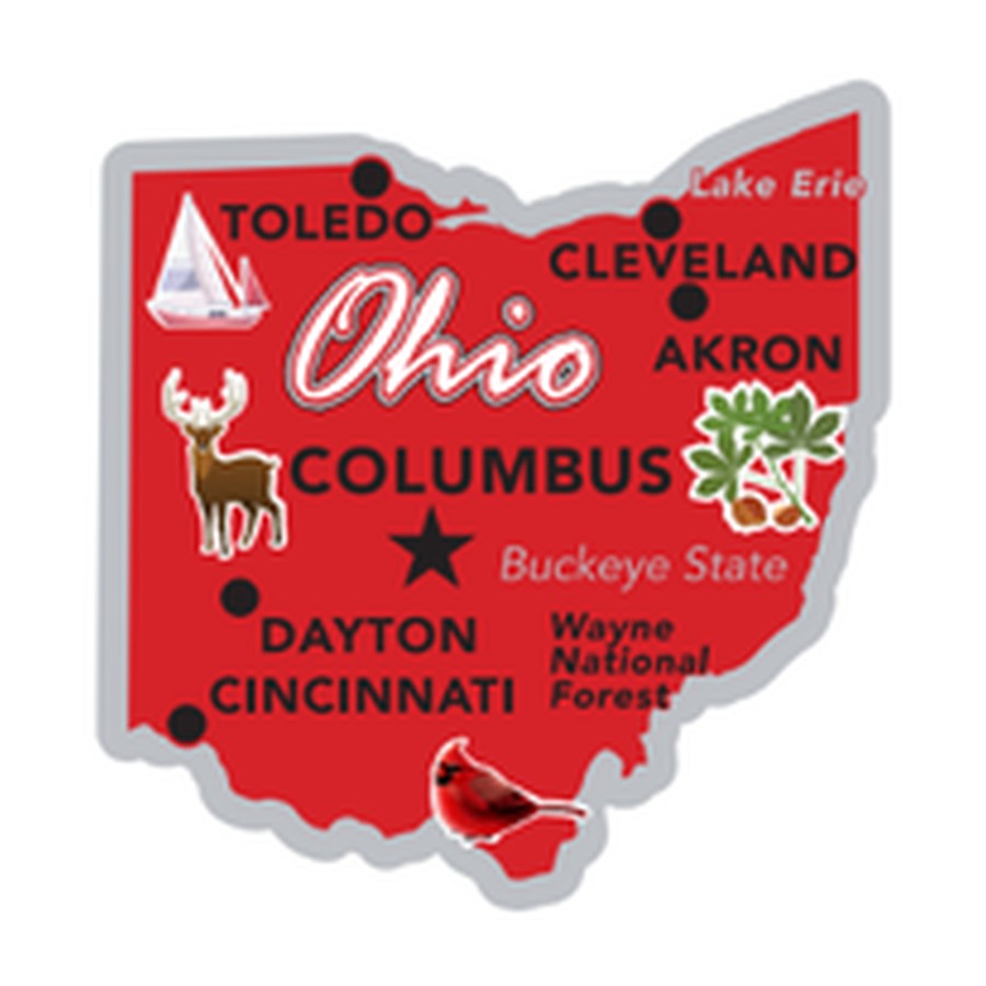 [83401] OH - FOIL DECO STATE MAGNET OHIO OUTLINE