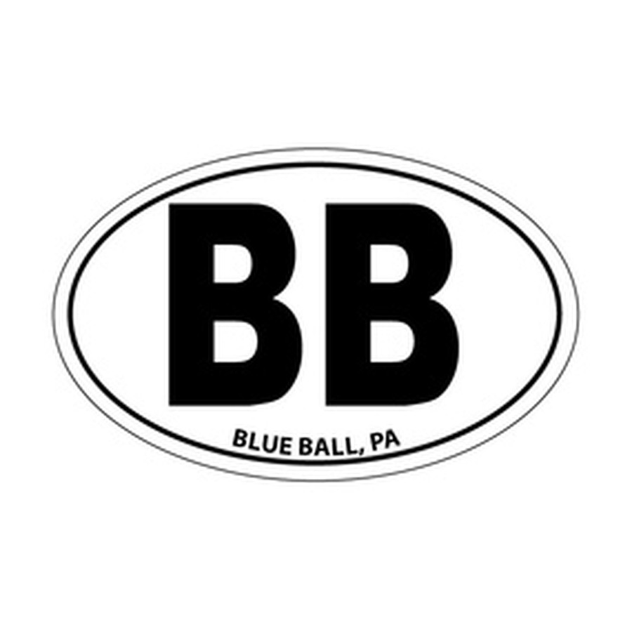 [84062] STICKER OVAL BB (BLUE BALL)