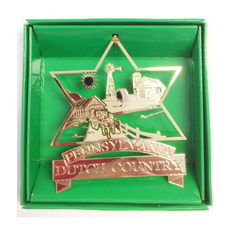 GOLD ORNAMENT PA HORSE & BUGGY