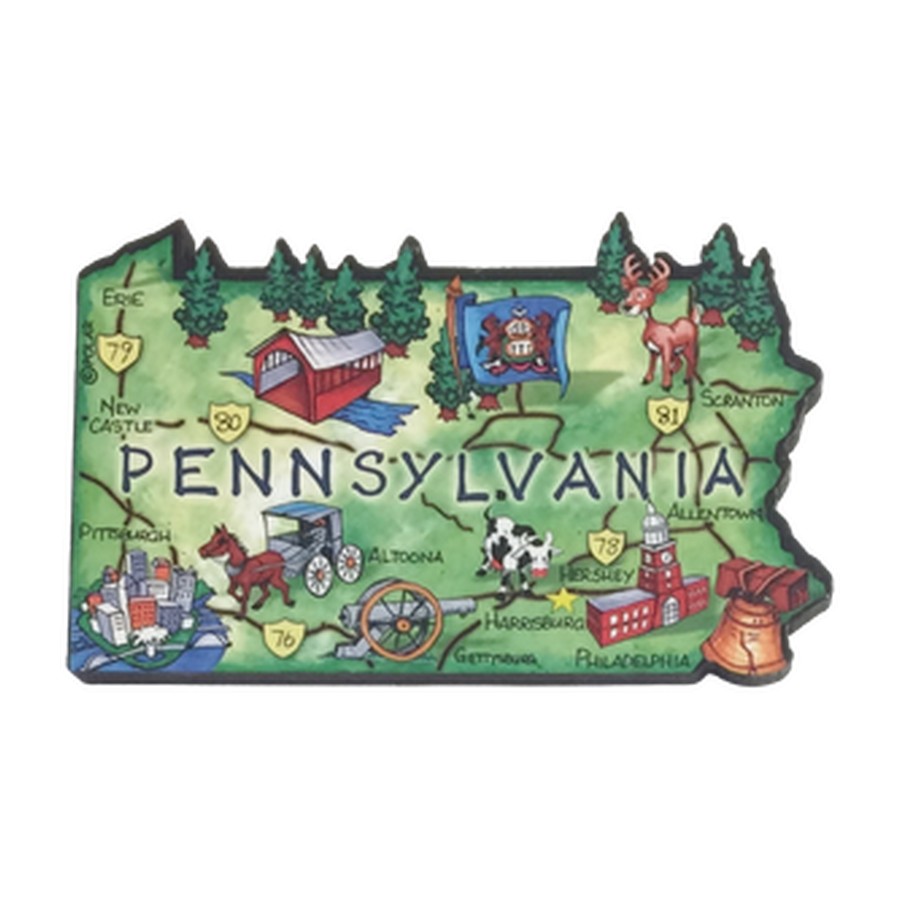 P-WOOD MAGNET PENN COLLAGE