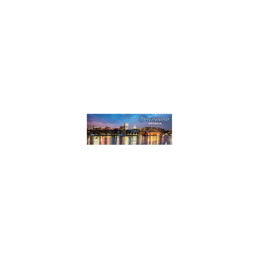 PANO SAVANNAH RIVER NIGHT SCENE SKYLINE PHOTO MAGNET