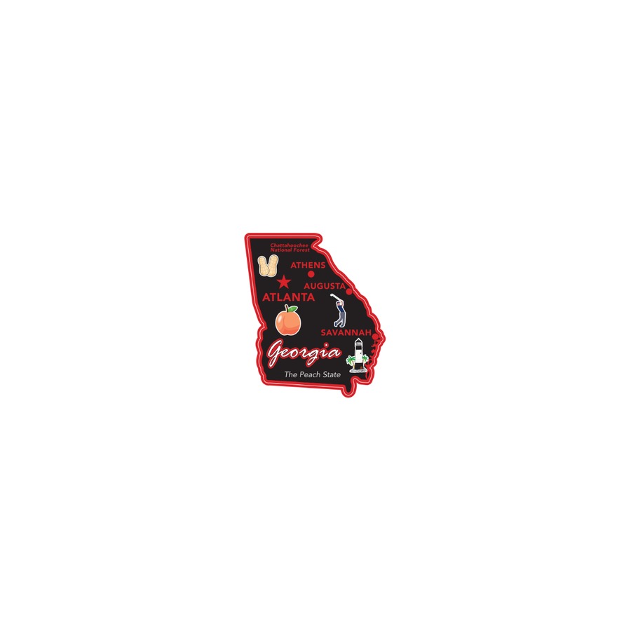 [86301] GA - FOIL DECO STATE MAGNET GEORGIA OUTLNE