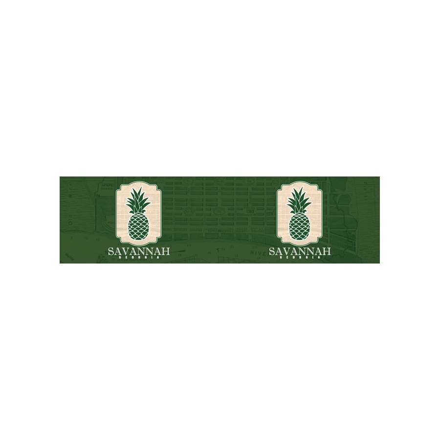 [86321] PINEAPPLE SAVANNAH GREEN CITY MAP FULL WRAP MUG 11OZ