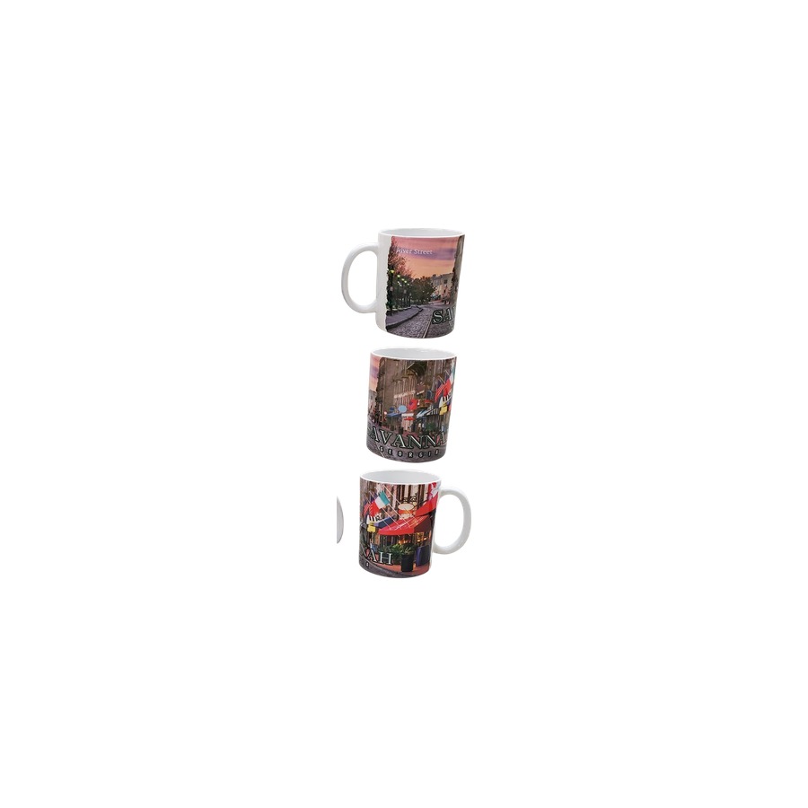 SAVANNAH RIVER STREET SUNSET FULL WRAP MUG 11OZ