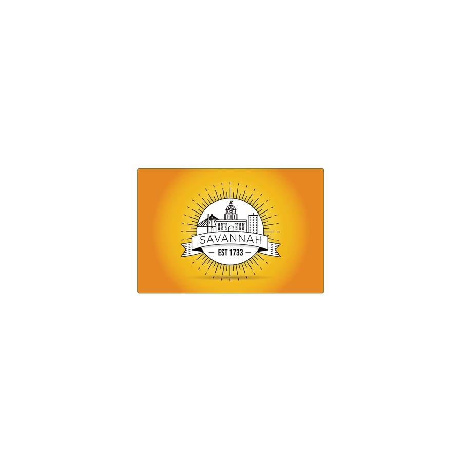 [86333] SAVANNAH SKYLINE EST EPOXY 2-LEVEL DECO MAGNET YELLOW/ORANGE