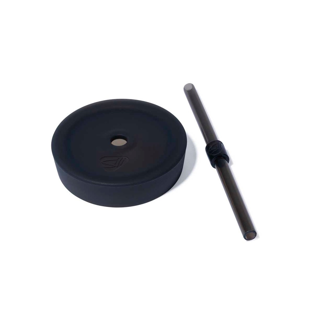 [SIL-037] 8 oz Stopper Straw + Lid