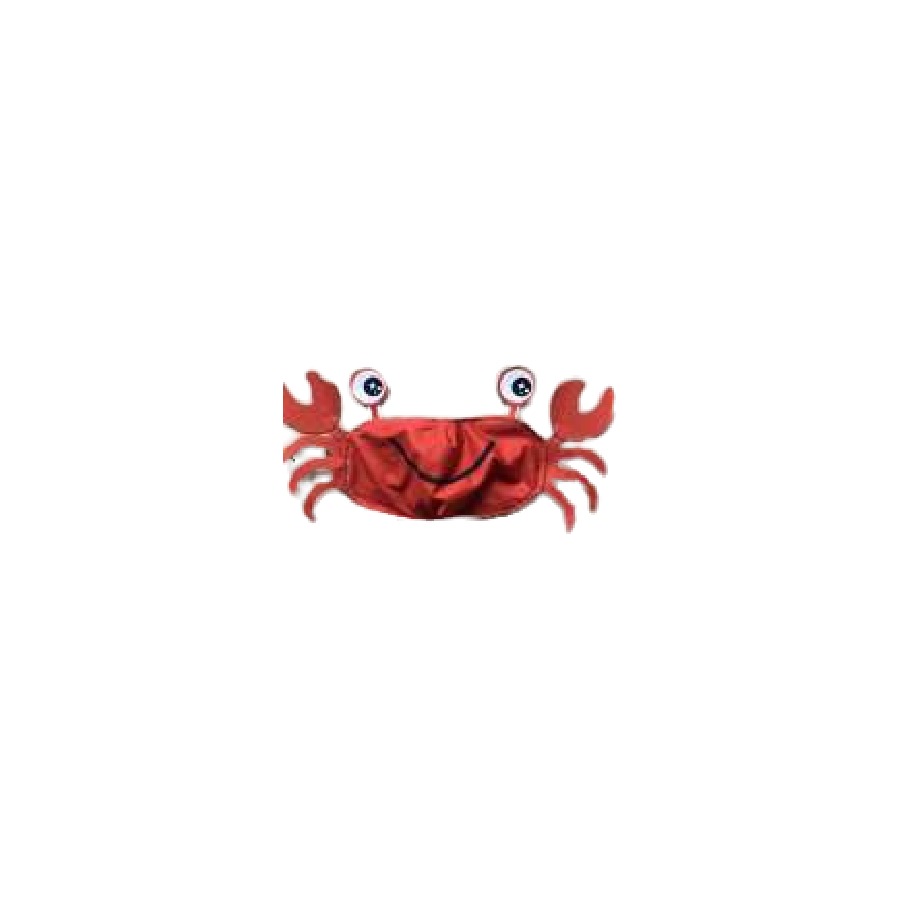 DIE CUT RED CUTE CRAB MASK SMILING CRABBY