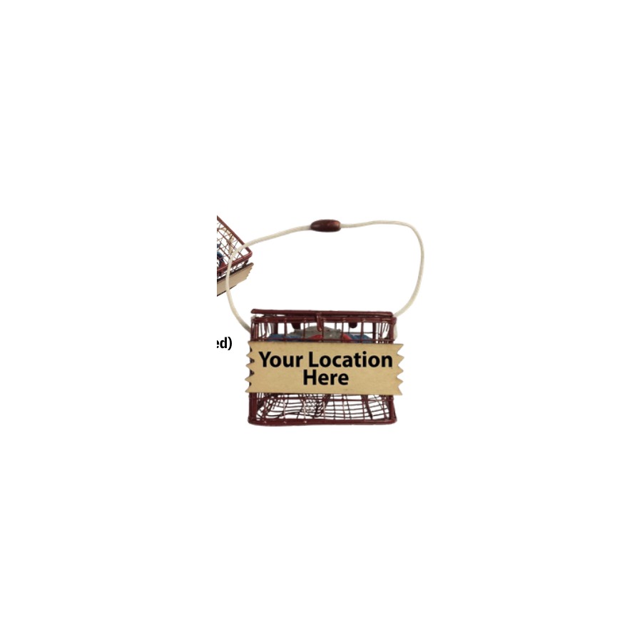 [10100] CRAB POT TRAP ORNAMENT RED