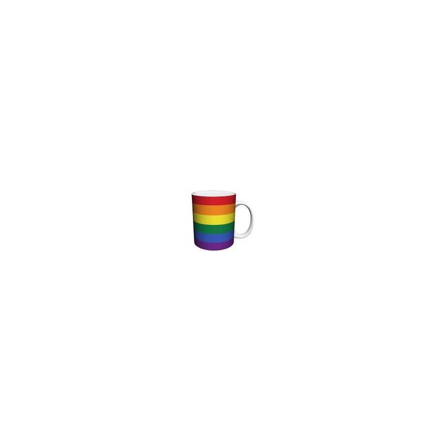 [10160] RAINBOW FLAG FULL WRAP MUG 11OZ