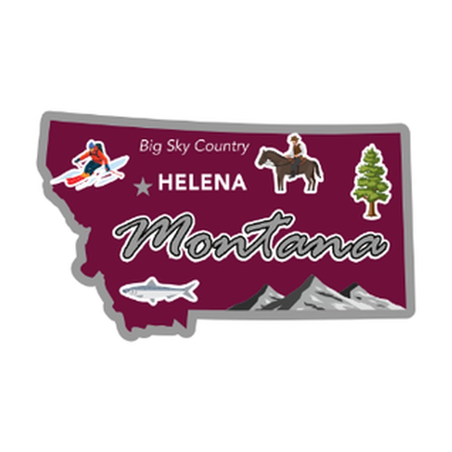 [10220] MT - FOIL DECO STATE MAGNET MONTANA OUTLINE