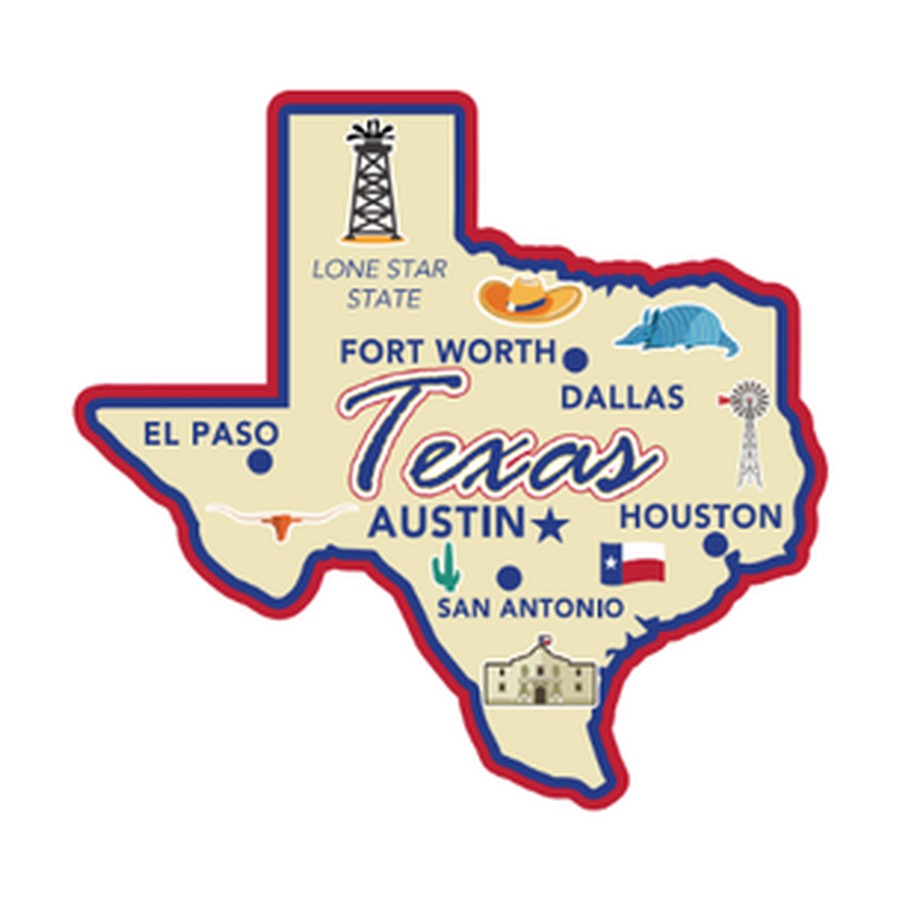 [10232] TX - FOIL DECO STATE MAGNET TEXAS OUTLINE