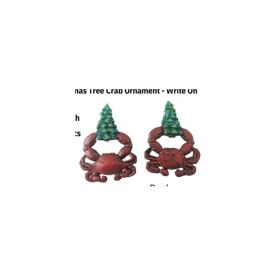 [10346] ORNAMENT RESIN RED CRAB CHRISTMAS TREE BLANK