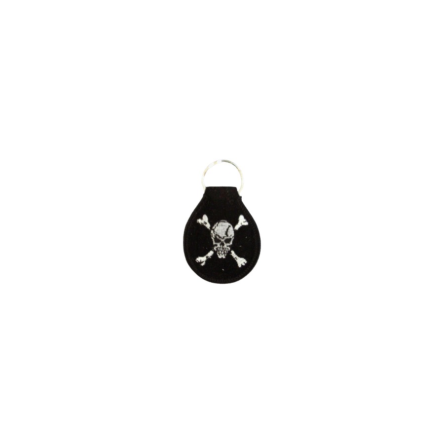 [10432] EMBROIDERED KEYRING SKULL
