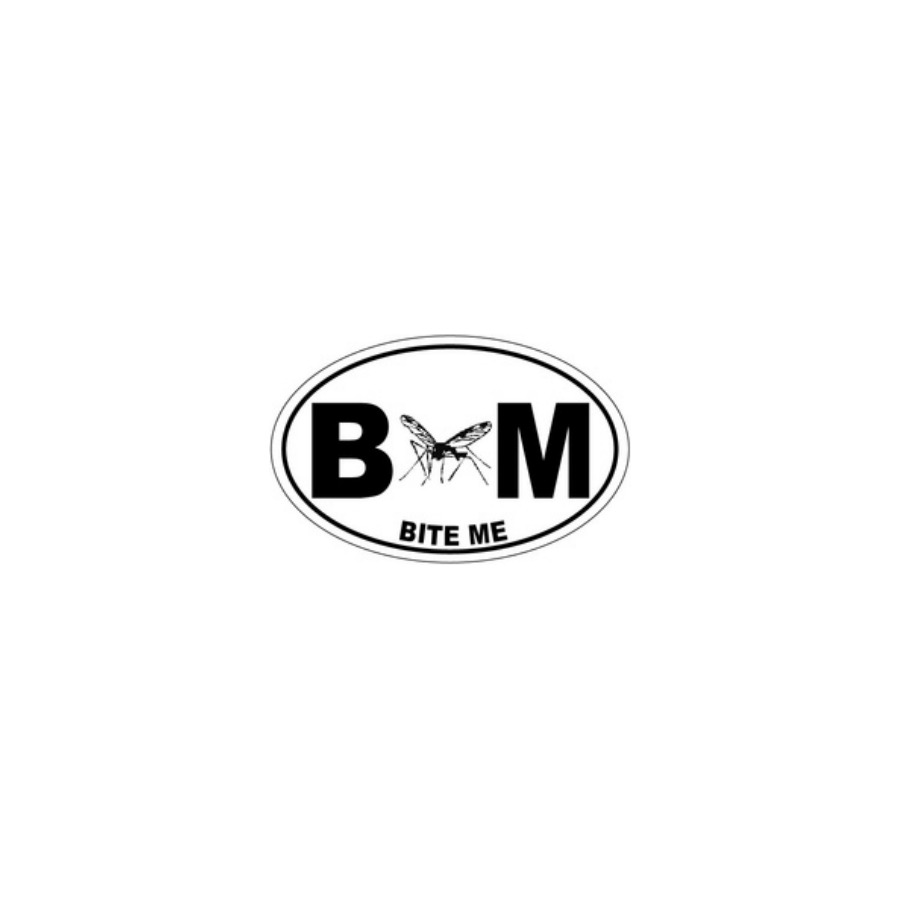 [10724] STICKER OVAL BITE ME MOSQUITO