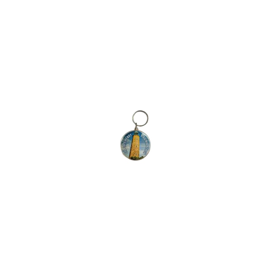 [30186] LUCITE KEYRING VB OLD CAPE HENRY CIRCLE