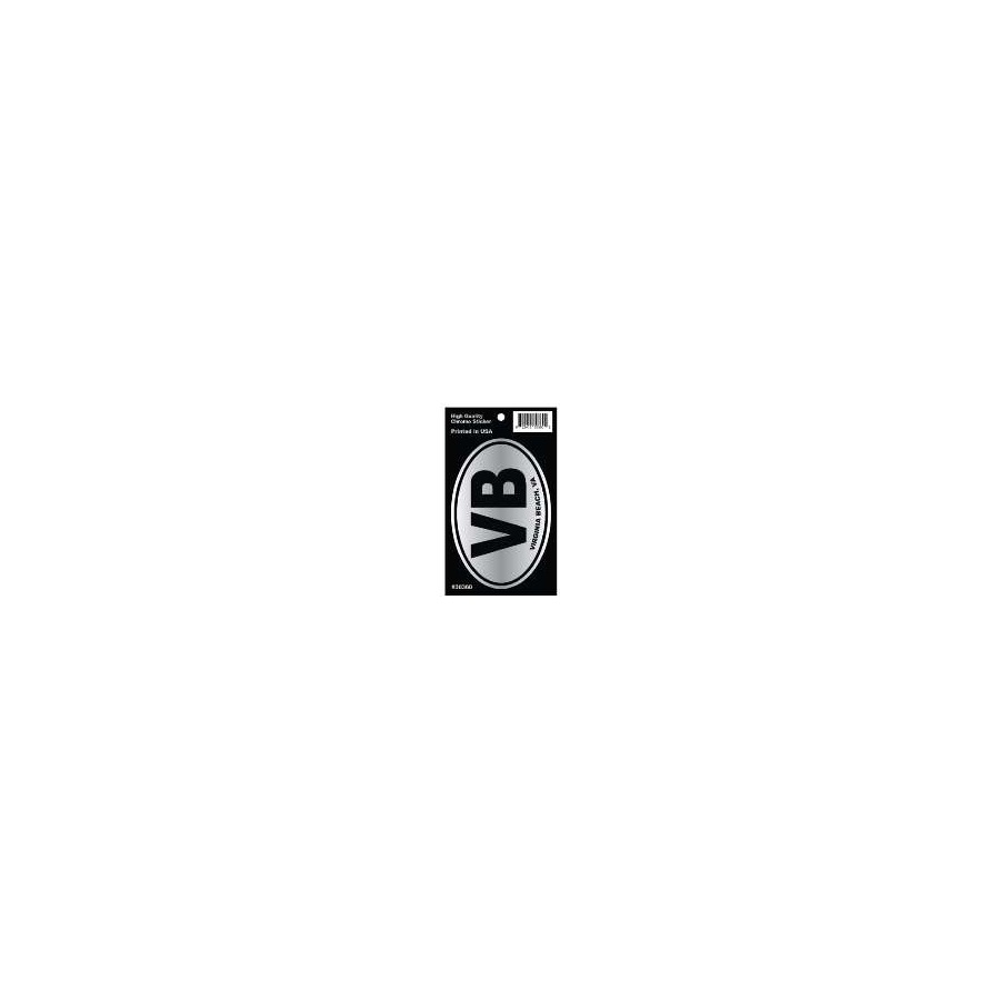 [30360] HANGING OVAL CHROME STICKER VB