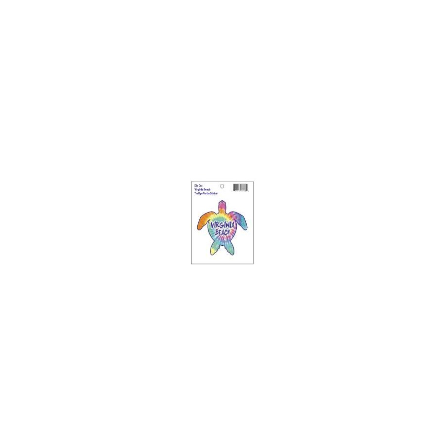 [30708] STICKER DIE CUT TURTLE VIRGINIA BEACH TIE DYE