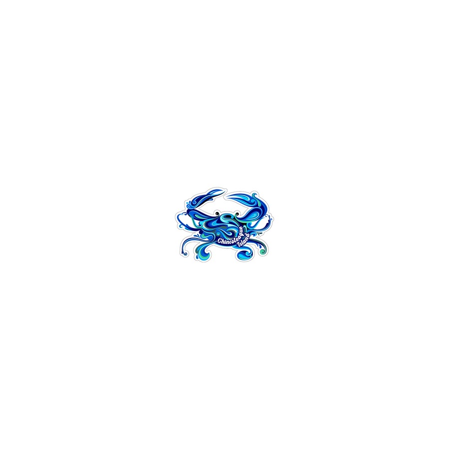 [33370] CI SWIRL CRAB RED EPOXY DIE CUT KEYRING