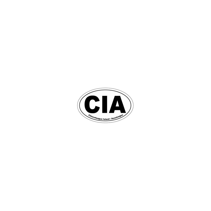 [33962] STICKER OVAL CIA-CHINCOTEAGUE