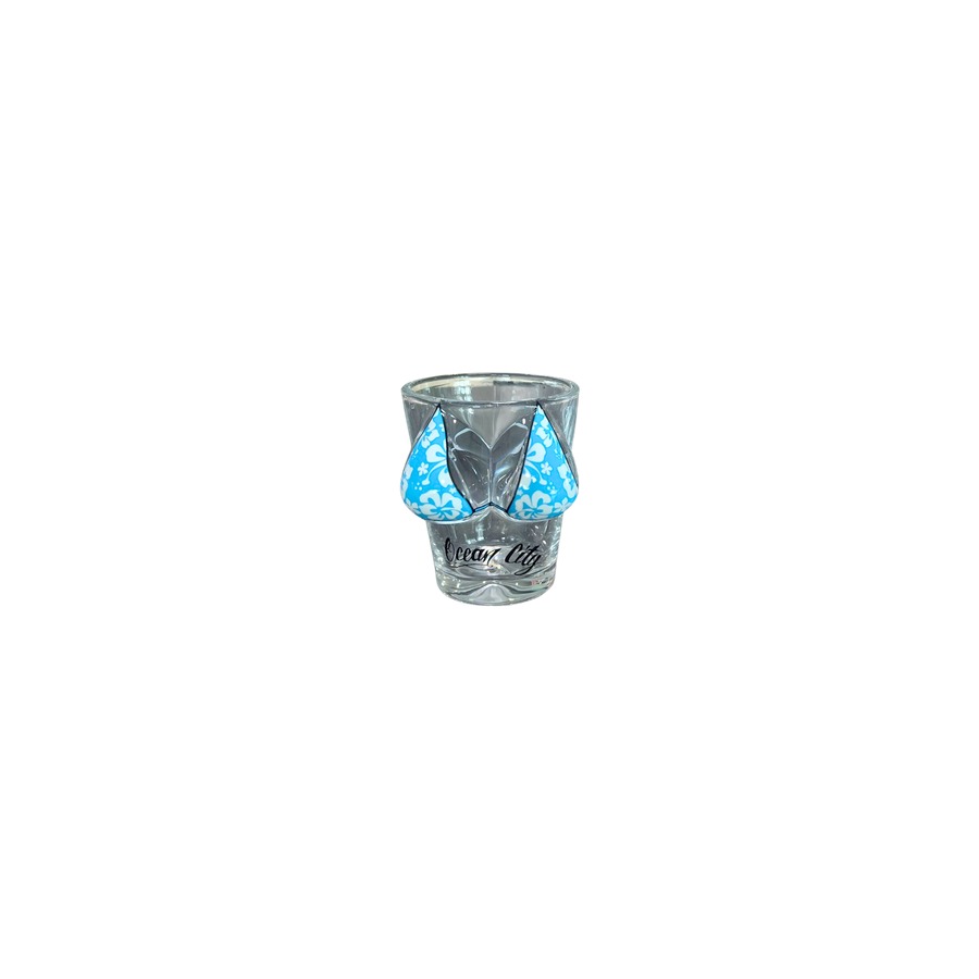 [58315] SHOT TOP BLUE HIBISCUS BIKINI OCEAN CITY OC