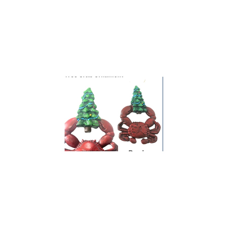 [65097] ORNAMENT RESIN RED CRAB CHRISTMAS TREE ANNAPOLIS MD