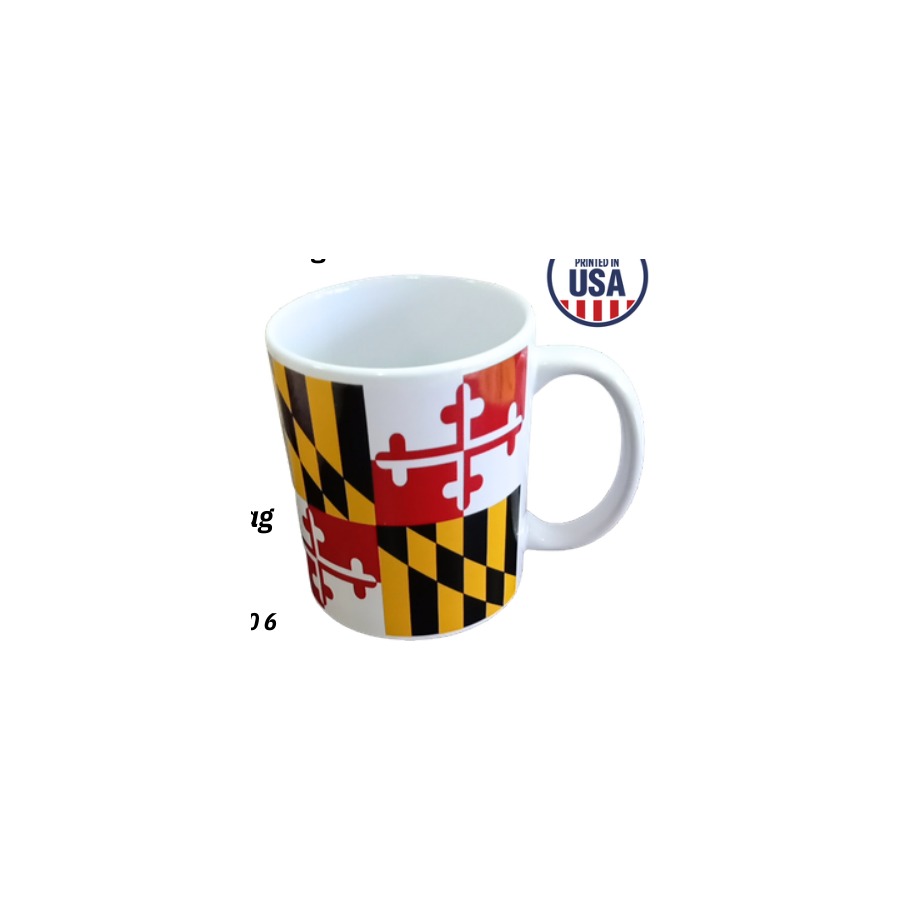 [66200] MUG MD FLAG FULL WRAP WHITE 11OZ