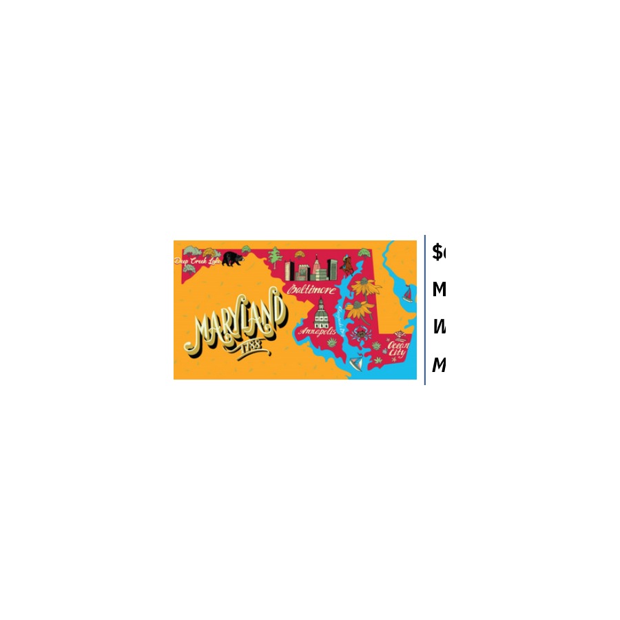 [66258] MARYLAND MAP ICONS FULL WRAP MUG 11OZ