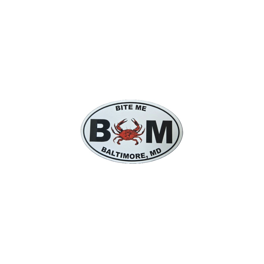 [66801] THIN DECO MAGNET BALTIMORE BITE ME CRAB OVAL