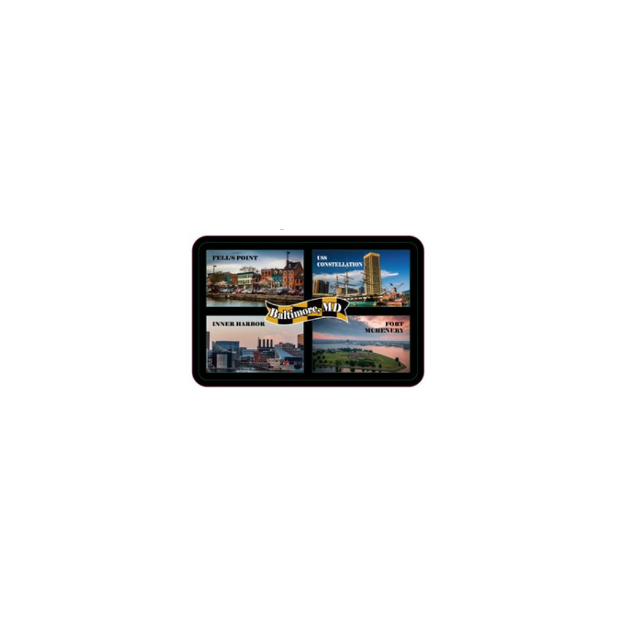 [66929] BALTIMORE 4 PICS 2-LEVEL DECO MAGNET