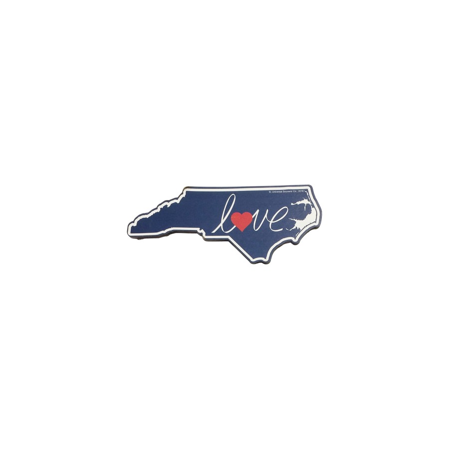 [70613] NC LOVE STATE OUTLINE DECO MAG