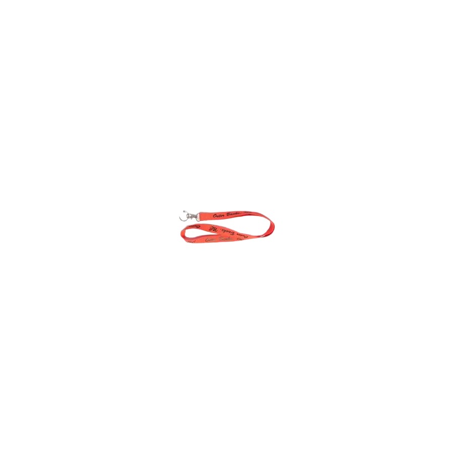 [74080] LANYARD OUTER BANKS ORANGE / BLACK IMPRINT SCREEN OBX