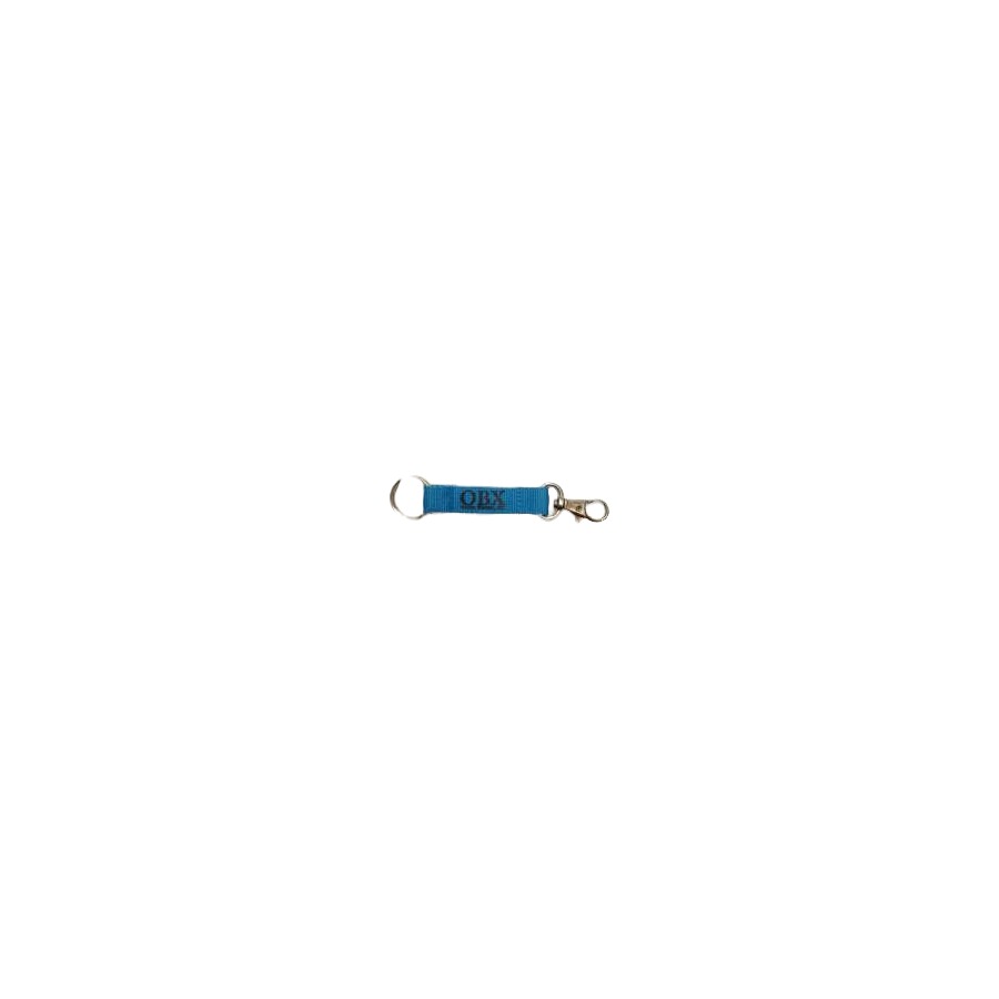 [74083] KEY RING LANYARD OBX PROCESS BLUE / WHITE IMPRINT