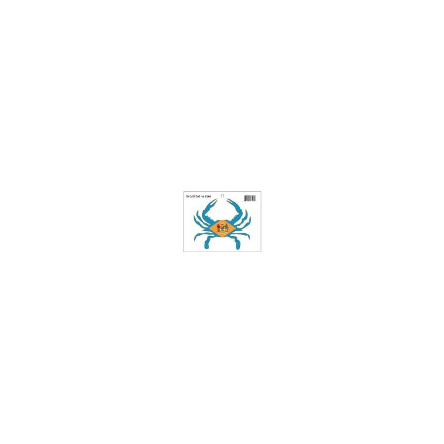 [77260] STICKER DIE CUT CRAB DELAWARE FLAG